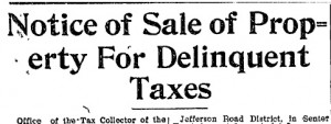 delinquent taxes